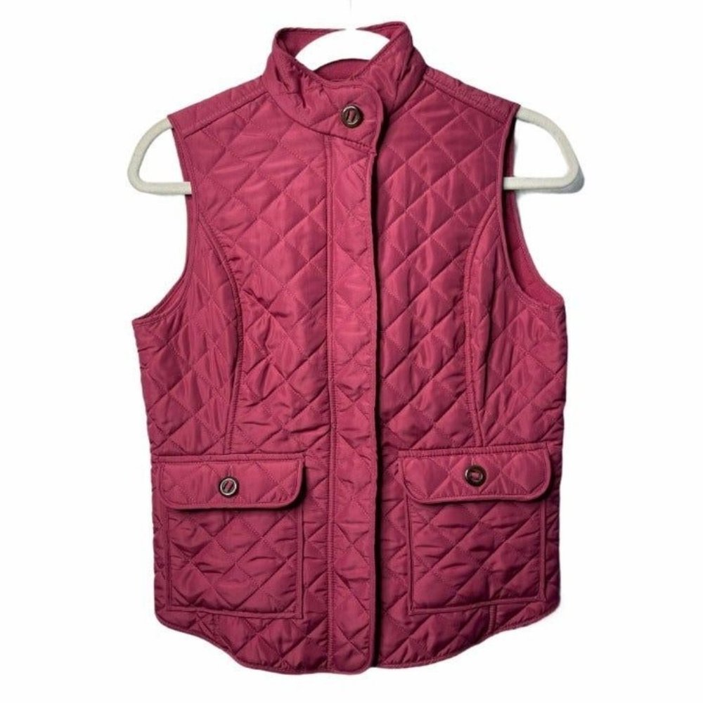 Van Heusen Size X-Small Solid Mauve Pink Puffer Quilted Women's Vest Size Winter - Picture 1 of 8